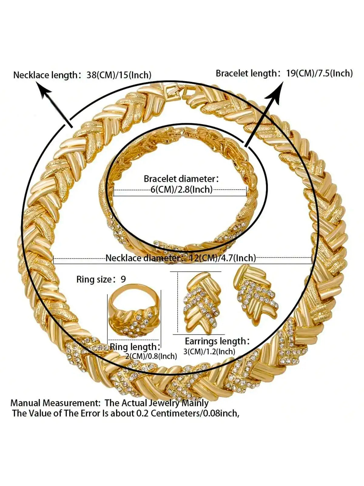 Étendre Dubai Luxury Gold Jewelry Set