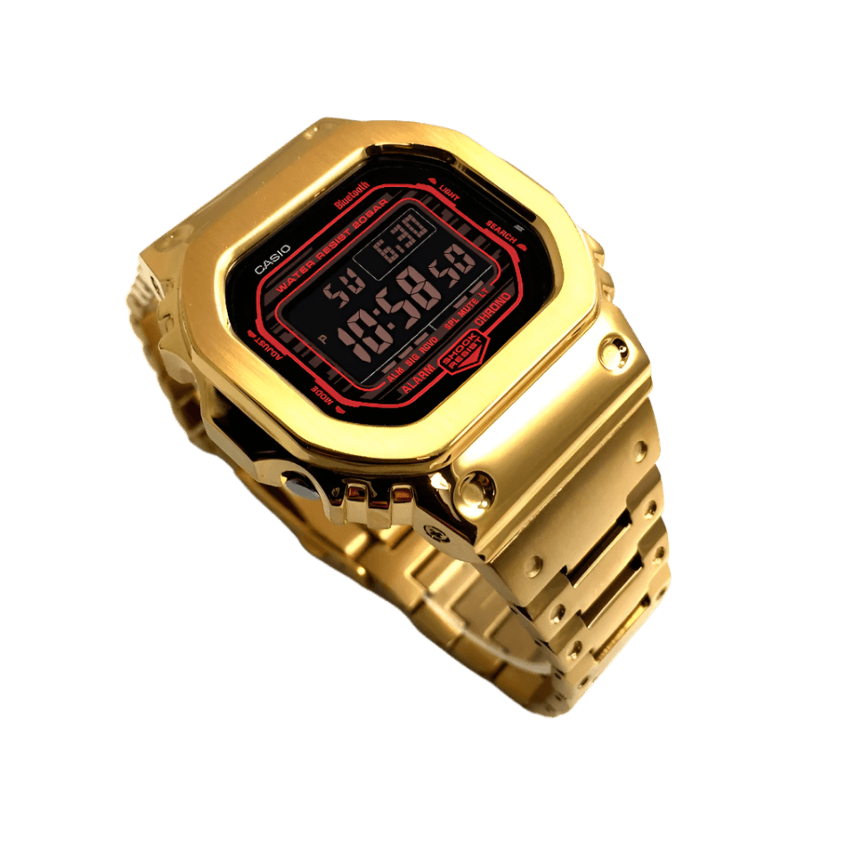 MOD WATCH CO. Gold & Red Square Mod