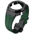 MOD WATCH CO. Green Rubber and Black Steel Band
