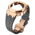 MOD WATCH CO. Grey Rubber and RoseGold Steel Band