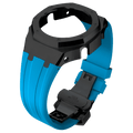 MOD WATCH CO. LightBlue Rubber and Black Steel Band