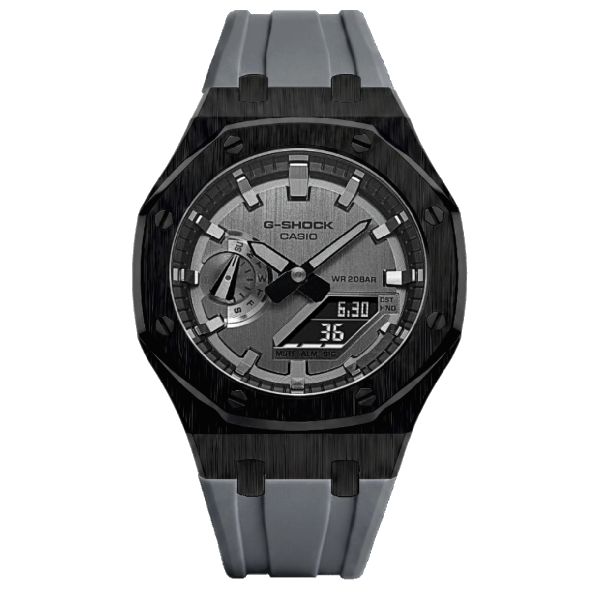 MOD WATCH CO. Premium Black & Silver Steel Mod