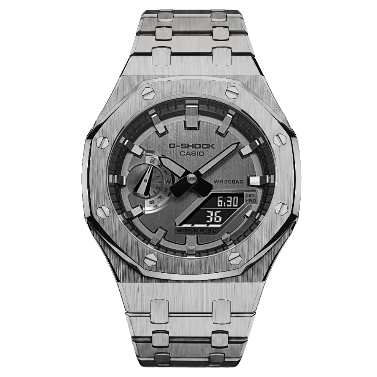 MOD WATCH CO. Premium Full Silver Steel Mod