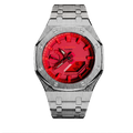 MOD WATCH CO. Silver & Red Mod