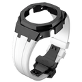 MOD WATCH CO. White Rubber and Black Steel Band