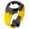MOD WATCH CO. Yellow Rubber and Black Steel Band